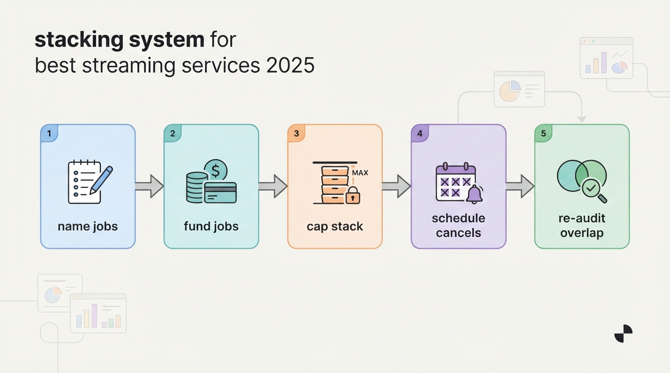 Workflow diagram for best streaming services 2025.