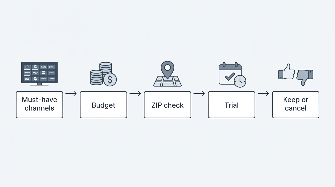 Workflow diagram for best live tv streaming service.