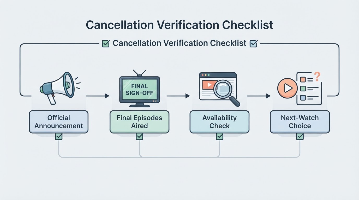 Workflow diagram for TV shows cancelled 2025.