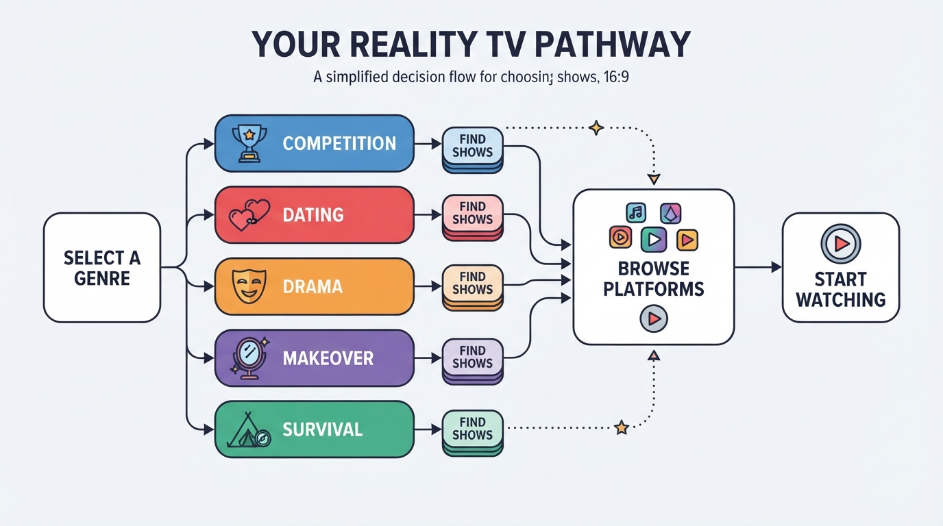 Workflow diagram for best reality tv shows to watch.