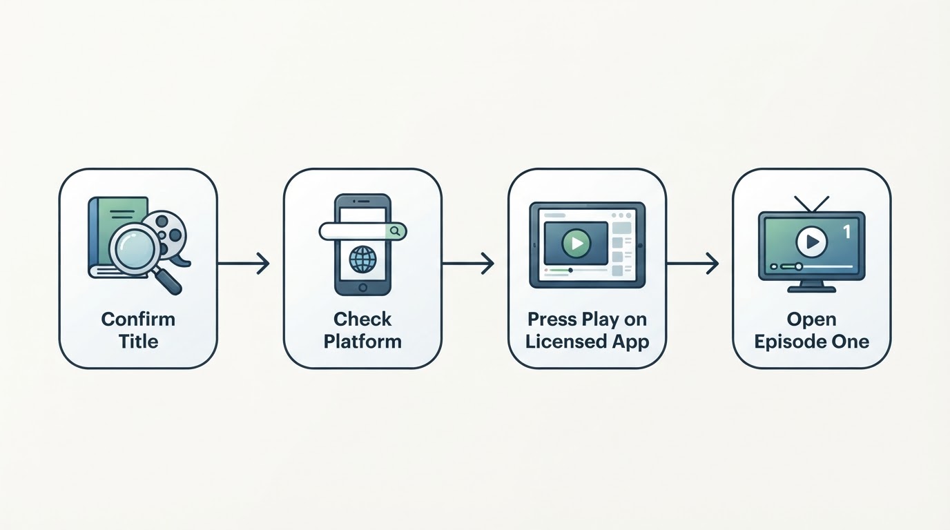 Workflow diagram for Heated Rivalry streaming.